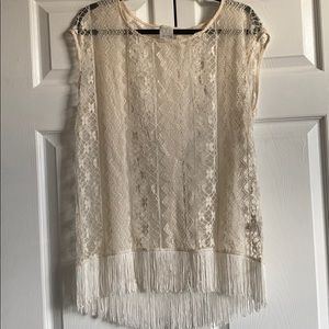 Boho fringe coverup